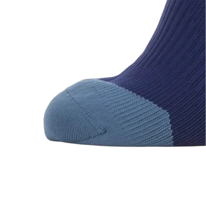 Sealskinz Runton Waterproof Cold Weather Mid Length Sock with Hydrostop Navy Blue/Red-2